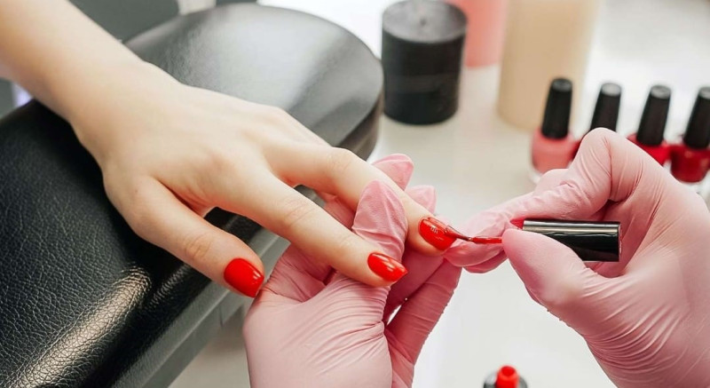 Photo of hands with nail polish